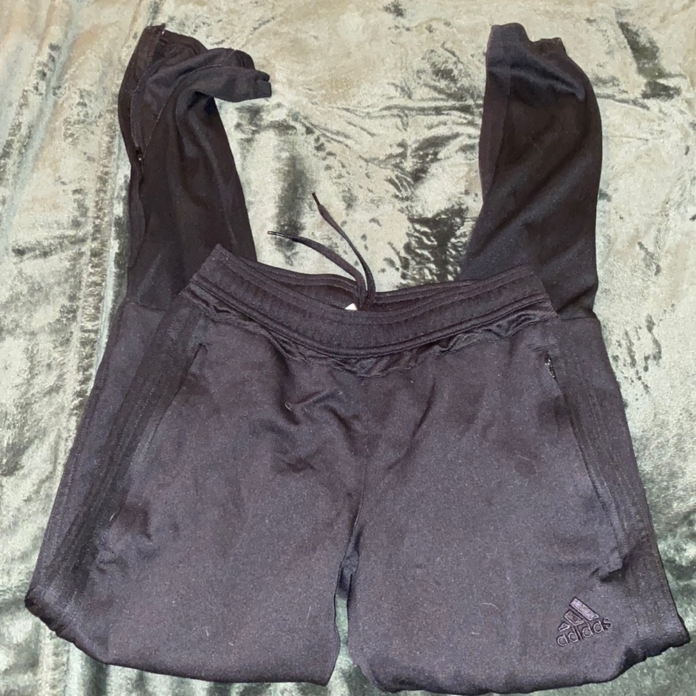 Black adidas soccer pants